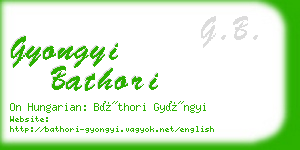 gyongyi bathori business card